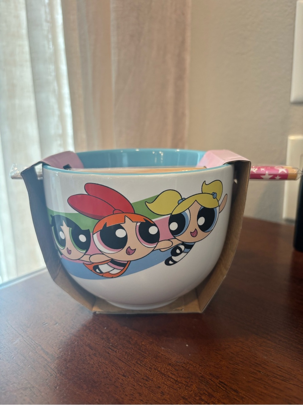Powerpuff Girls 20oz Ceramic Ramen Bowl with Chopsticks